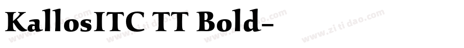 KallosITC TT Bold字体转换